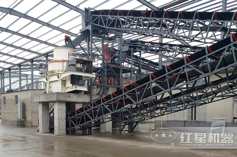 安徽全液壓圓錐破碎機制砂現場