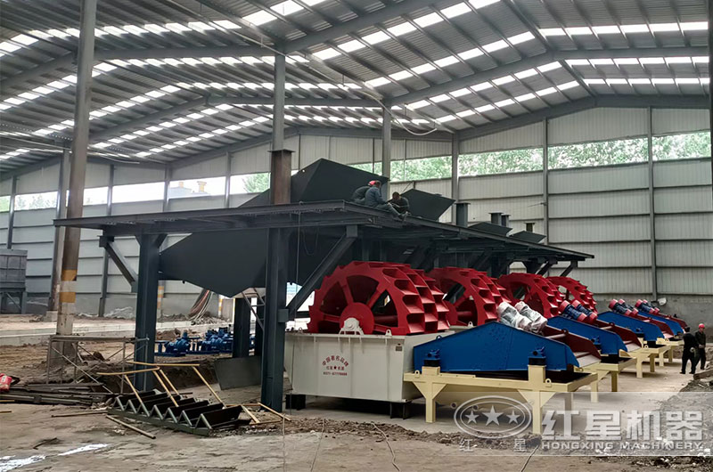 紅星洗砂機聯合使用現場