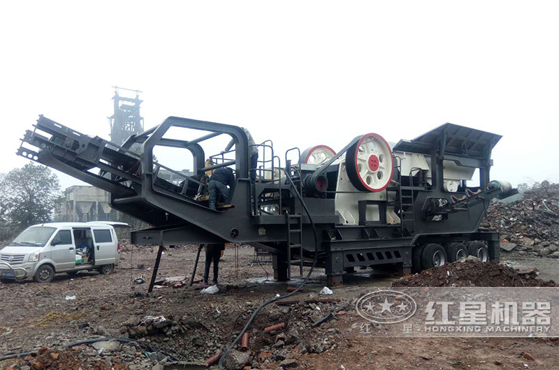 顎式移動破碎站---客戶現(xiàn)場