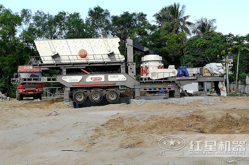 搭載的是圓錐破碎機 搭載的是圓錐破碎機