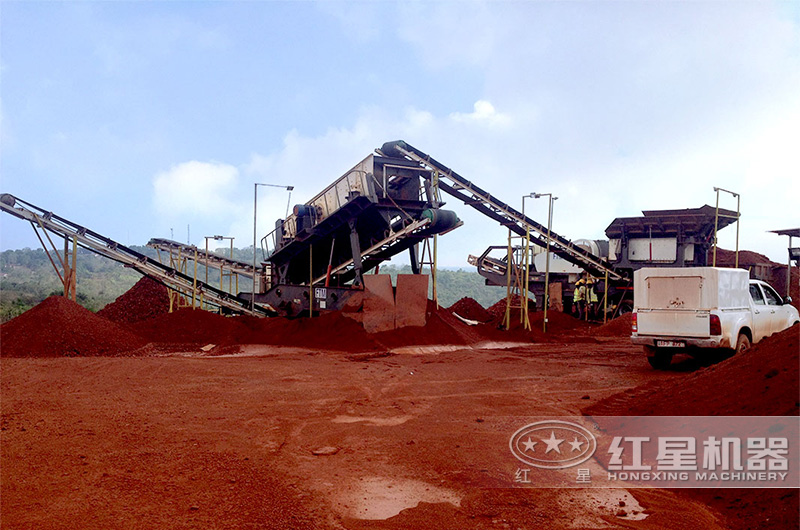 輪胎移動圓錐破處理磚粉垃圾現(xiàn)場