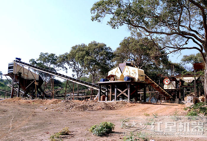 安徽時產300噸的石灰石生產線現場 安徽時產300噸的石灰石生產線現場