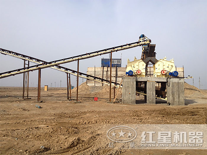 石灰石生產線現場安裝中 石灰石生產線現場安裝中