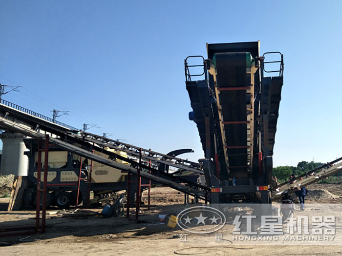 建筑垃圾處理生產線安裝現場