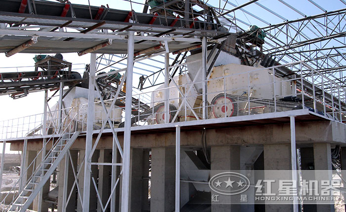 反擊式破碎機生產線現場