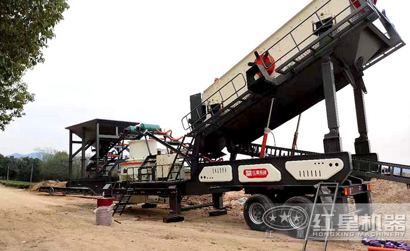 移動式破碎機自成一條生產線