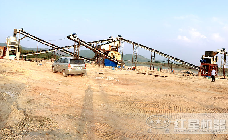 比較簡(jiǎn)單的制砂生產(chǎn)線