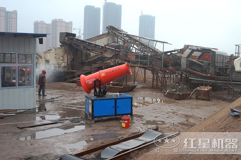 湖北武漢建筑垃圾處理現(xiàn)場