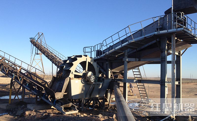 正在工作的洗砂機(jī)