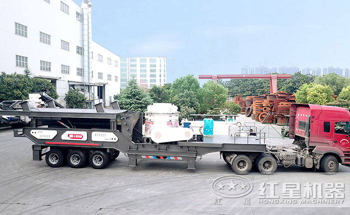 輪胎配置的移動破碎機