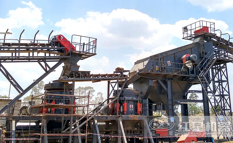 石料碎石機全套生產線設備現場圖