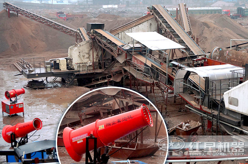 除塵霧炮機使用現場（建筑垃圾移動破）