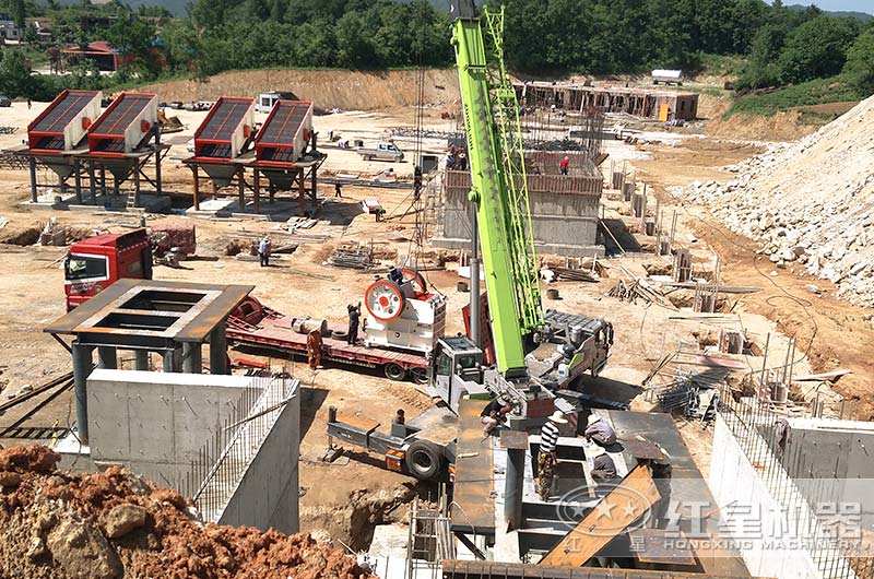 砂石生產(chǎn)線現(xiàn)場