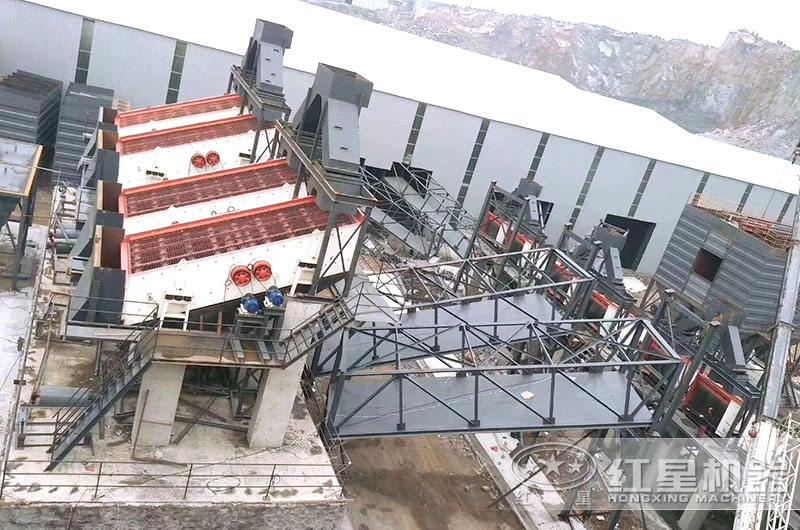 江蘇日產萬噸石子生產線現場