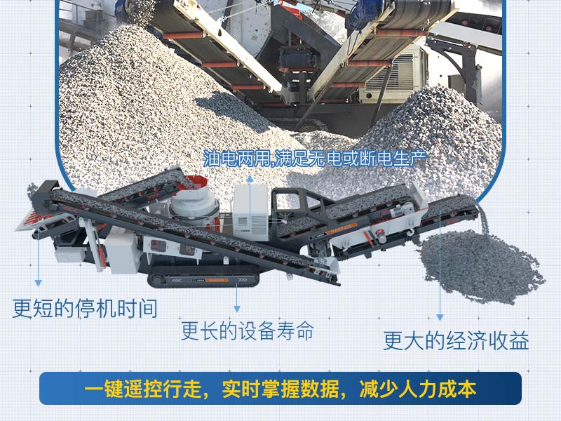 履帶移動破碎機全自動生產(chǎn)節(jié)能增效