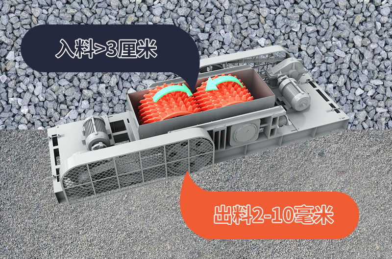 對輥制砂機進出料粒度對比 對輥制砂機進出料粒度對比
