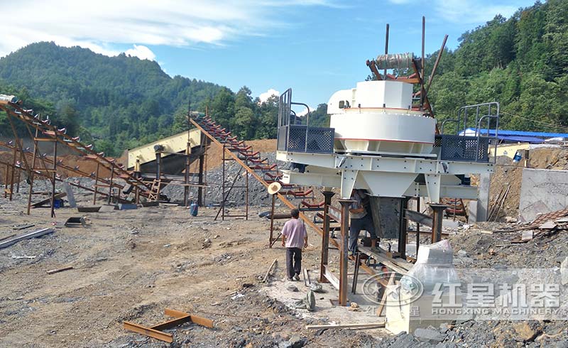 沖擊式制砂機在建現場實拍 沖擊式制砂機在建現場實拍