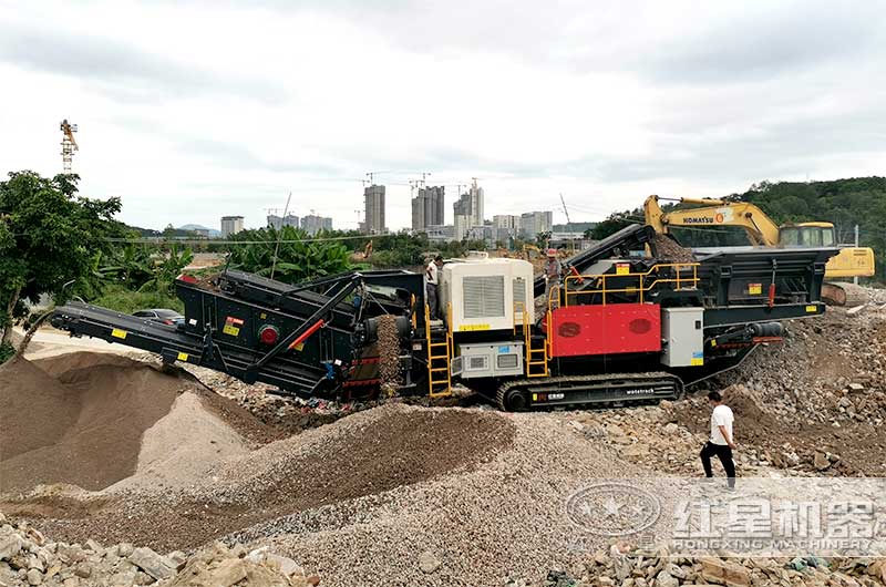 移動式建筑垃圾處理生產線