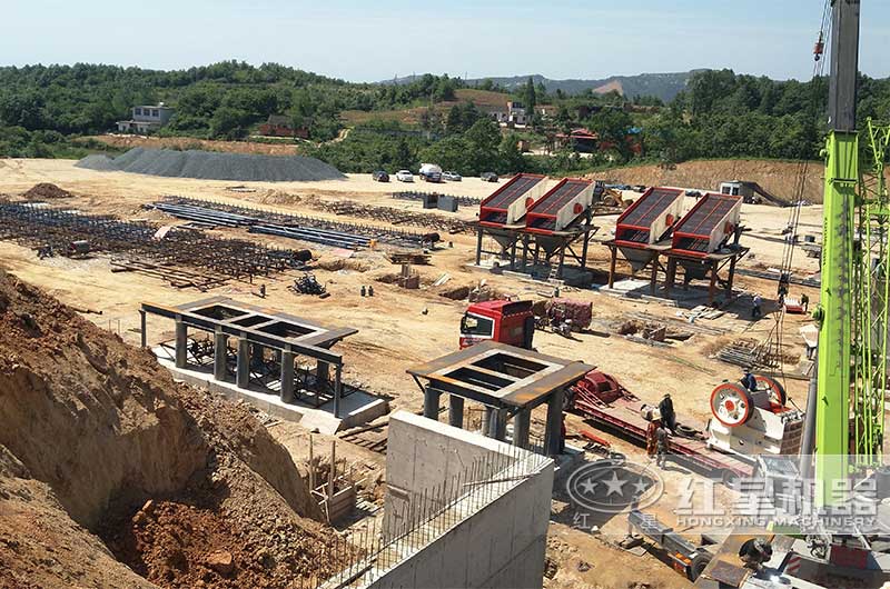 大型砂石生產線基建也是一筆不小的投入 大型砂石生產線基建也是一筆不小的投入