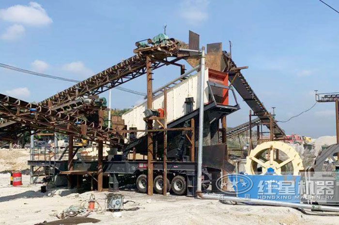 移動制砂碎石一體機生產現場 移動制砂碎石一體機生產現場