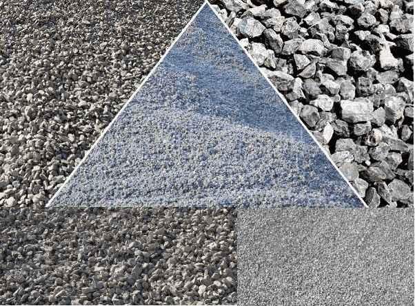 破碎后的片麻巖多種規格