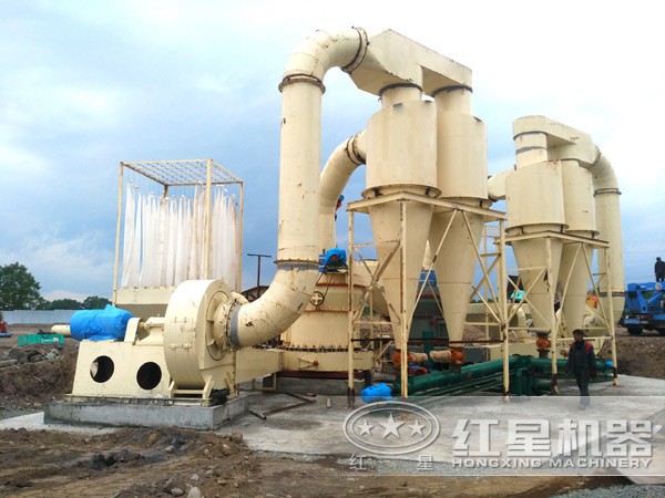 碳酸鈣粉加工生產現場