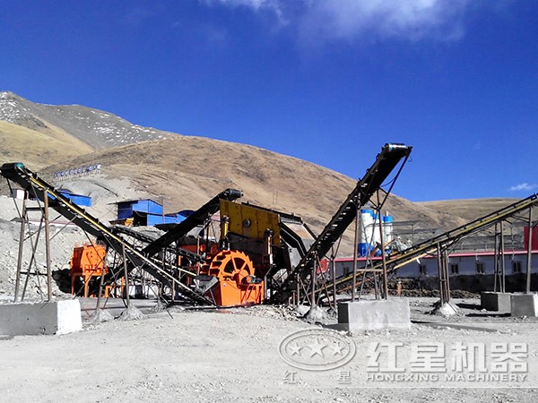 西藏昌都安山巖破碎生產現場