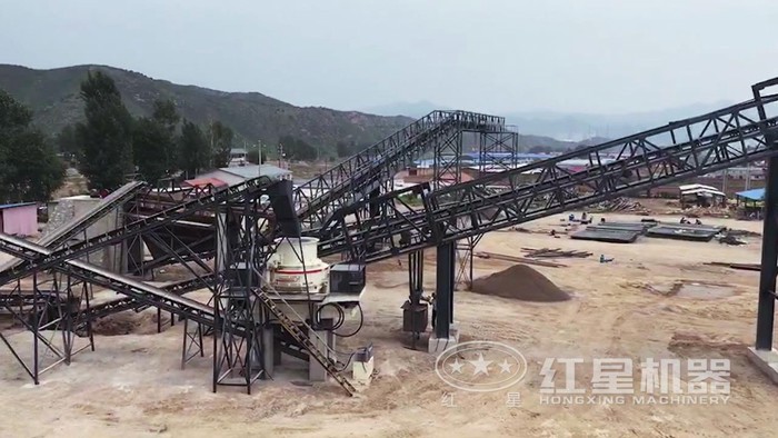 河卵石制砂現場圖 河卵石制砂現場圖