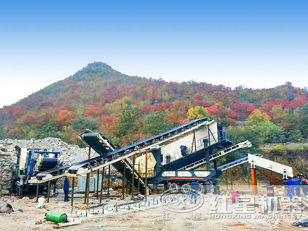 新型號HX建筑垃圾處理設備現場作業