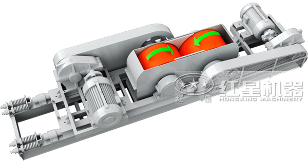 對輥式破碎機的工作原理