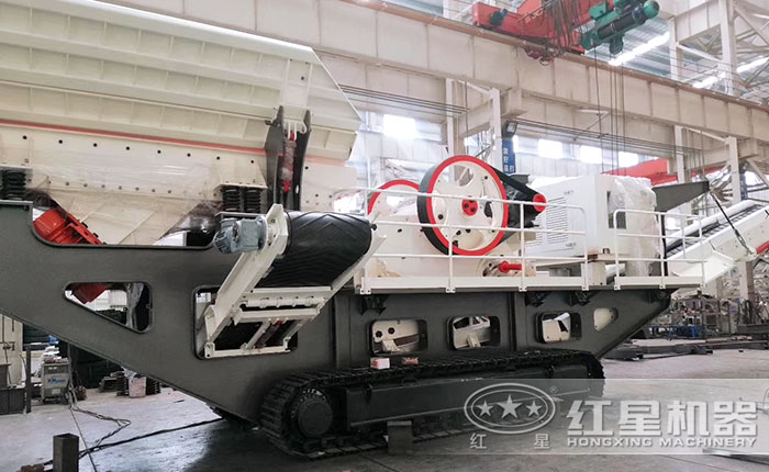 可移動(dòng)履帶式hd86顎式破碎站