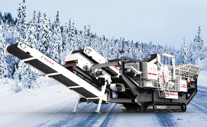 天寒地凍擋不住移動(dòng)式破碎機(jī)的腳步