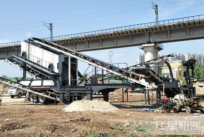 紅星移動破碎站用于高鐵修建