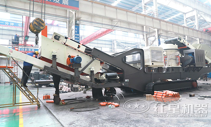 多機組合下的移動碎石機