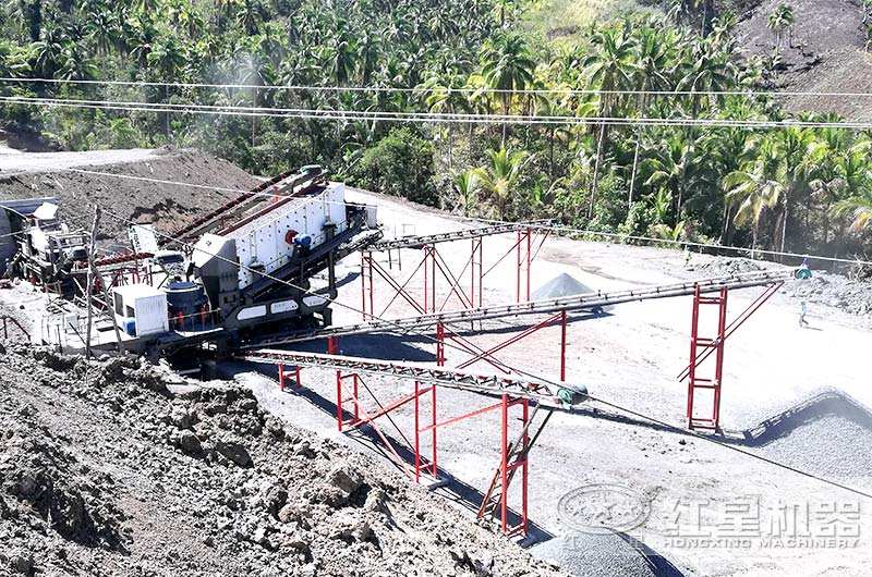 輪胎式的建筑垃圾破碎站 輪胎式的建筑垃圾破碎站