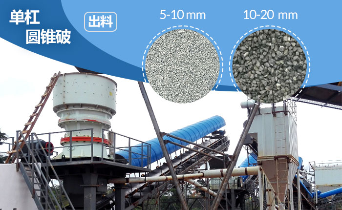 單缸圓錐破碎機成品展示