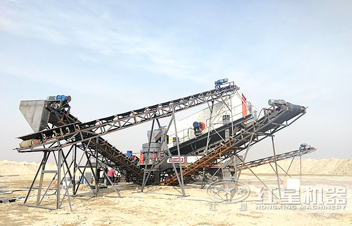 半掛車式移動(dòng)破碎生產(chǎn)線