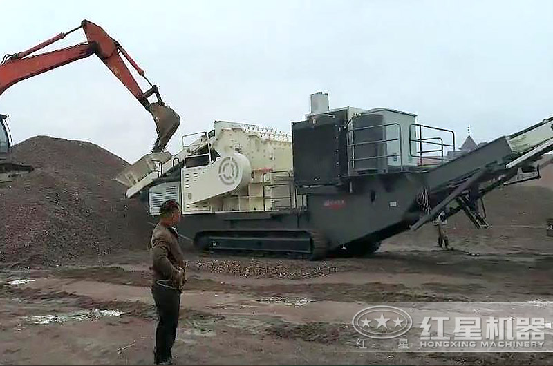 履帶式建筑垃圾破碎站+細(xì)碎機(jī)將建筑垃圾用來(lái)制成沙子 履帶式建筑垃圾破碎站+細(xì)碎機(jī)將建筑垃圾用來(lái)制成沙子