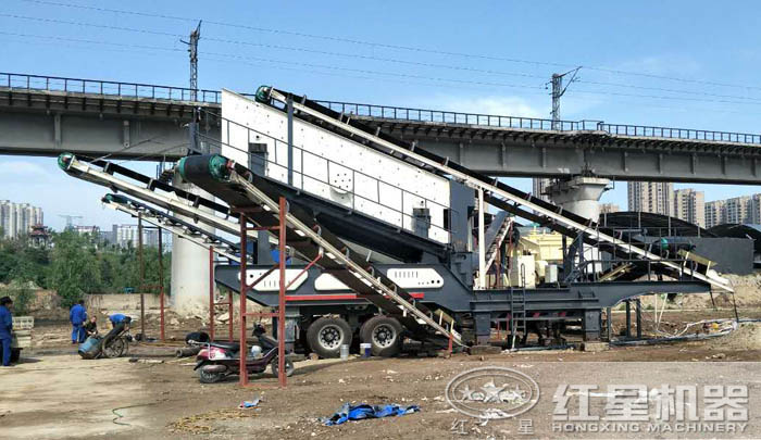 移動式反擊破碎篩分站在高鐵中的應用