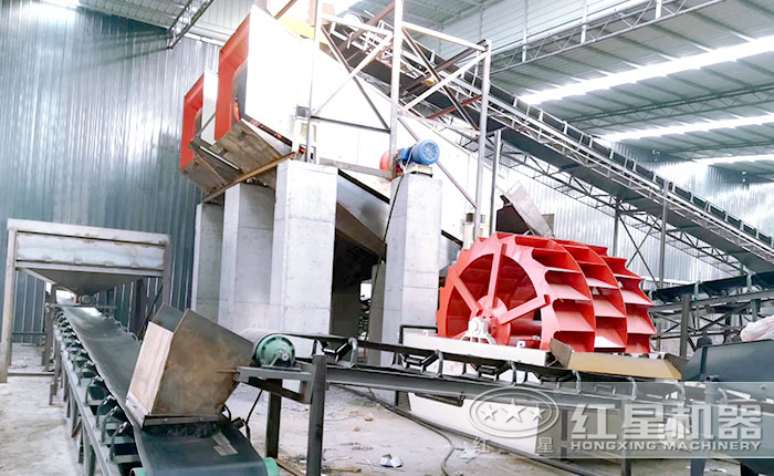 3020型輪斗洗砂機施工作業現場