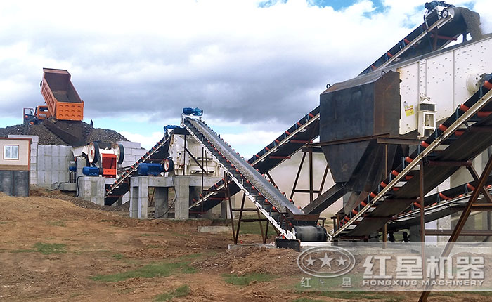 反擊式破碎機現(xiàn)場生產(chǎn)圖