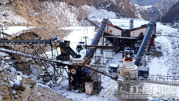 碎石場建立的制砂生產線