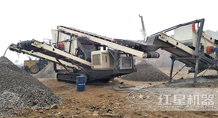 移動破碎機作業現場