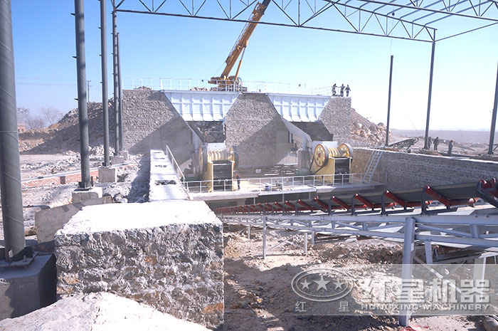 河北時產500噸花崗巖破碎機現場