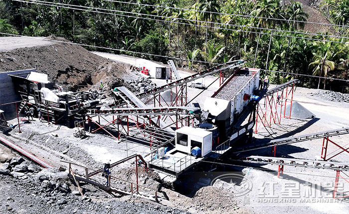 流動破碎機雙機聯合作業，集輸送、篩分、破碎于一體