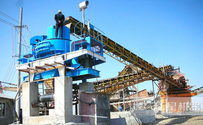 河北石灰石制砂機生產(chǎn)現(xiàn)場