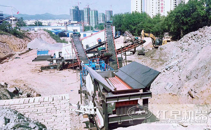 一小時可處理200噸的移動式泥石分離機現場作業圖 一小時可處理200噸的移動式泥石分離機現場作業圖