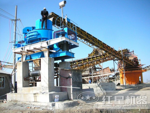 新型節能環保制砂機現場應用，前景好